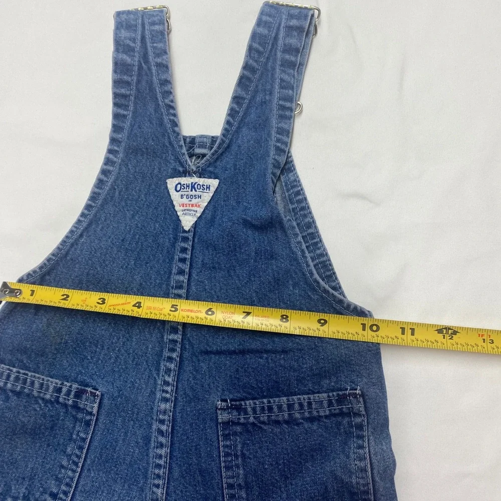 Vintage OshKosh B'gosh Denim Shortalls Vestbak Made in USA Blue 4T